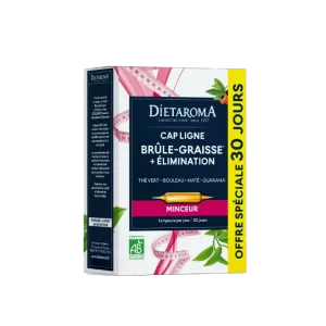 DIET CAP LIGNE Brûle-graisse + Élimination PROMO 20+10 ampoules