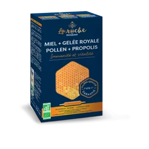 DIET MERVEILLES DE LA RUCHE Miel Geée royae Pollen et Propolis