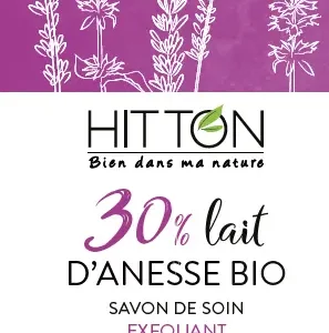 Savon 30% Lait d'ânesse EXFOLIANT Lavande Patchouli