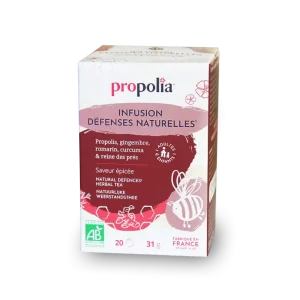 PROP INFUSION DÉFENSES NATURELLES Propolis, Gingembre,Romarin, Curcuma & Reine des Prés