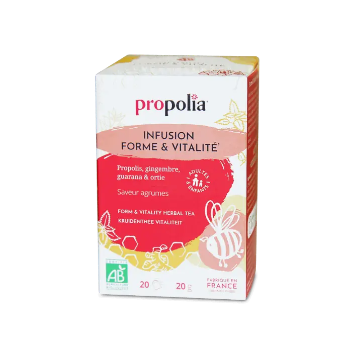 PROP INFUSION FORME ET VITALITÉ Propolis, Gingembre, Guarana & Ortie